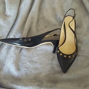 Kate Spade black kitten heels